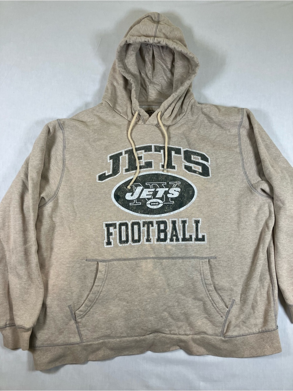 Old Navy Beige Jets Football Crewneck Hoodie